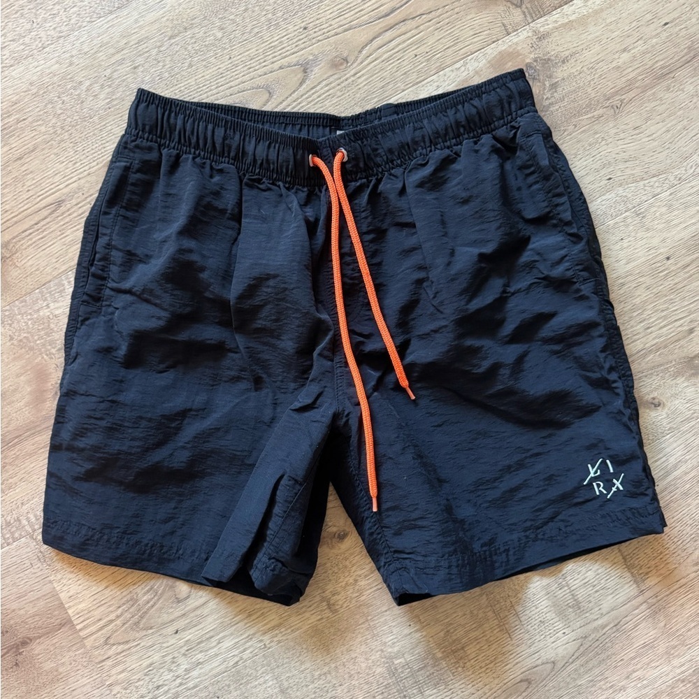 Lira Athletic Court Shorts Black Medium Nylon Drawstring Active Volley - Picture 4 of 7